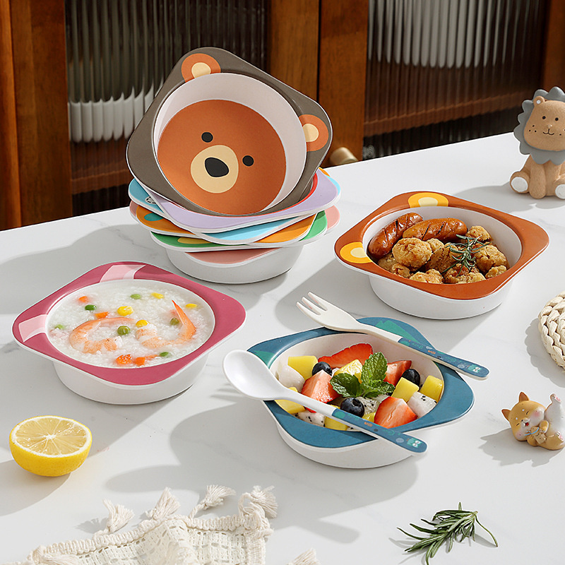 Baby Food With Fiber - أوعية أطفال مع ملعقة خالية من