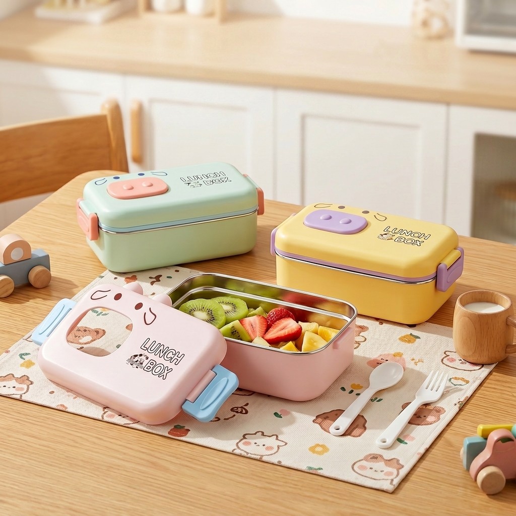 Baby Food Organizer - صندوق غداء للأطفال من الفولاذ المقاوم