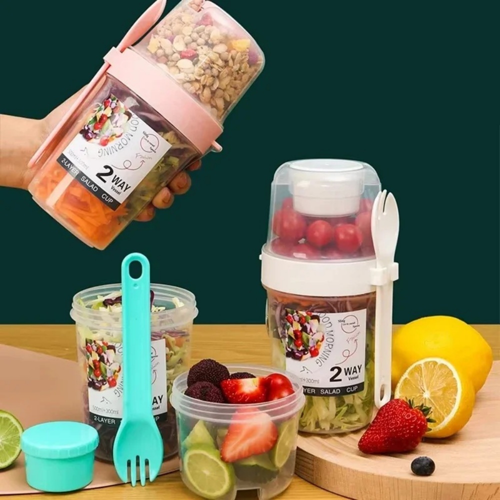 Baby Food Thermos - المحمولة كوب للسلطة الإفطار كوب الغذاء
