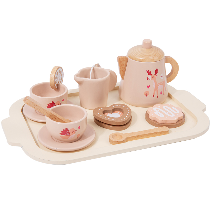 Baby Food Cooking Set - طقم شاي بعد الظهر لعبة خشبية