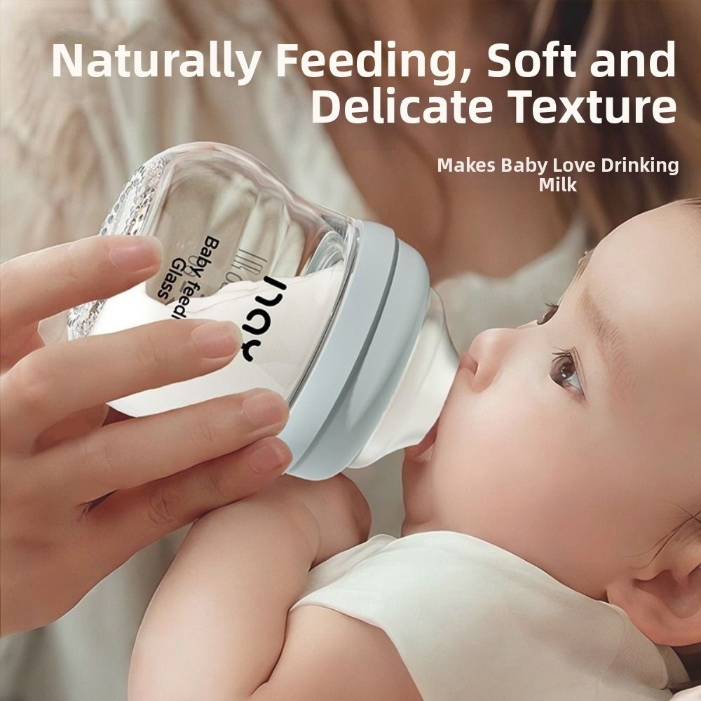Baby Food Glass Containers - زجاجة أطفال زجاجية مضادة لانتفاخ البطن