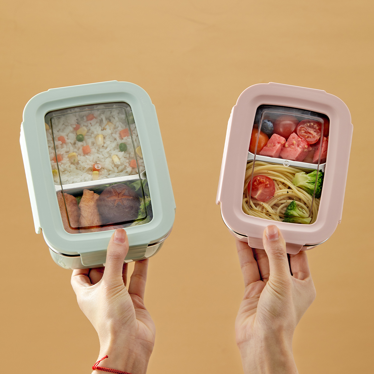 Baby Food Organizer - الميكروويف 304 الفولاذ المقاوم للصدأ مقصورة