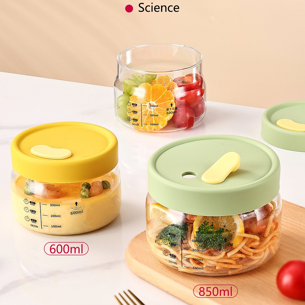 Baby Food Glass Containers - 600-850 مللي حاوية تخزين طعام زجاجية