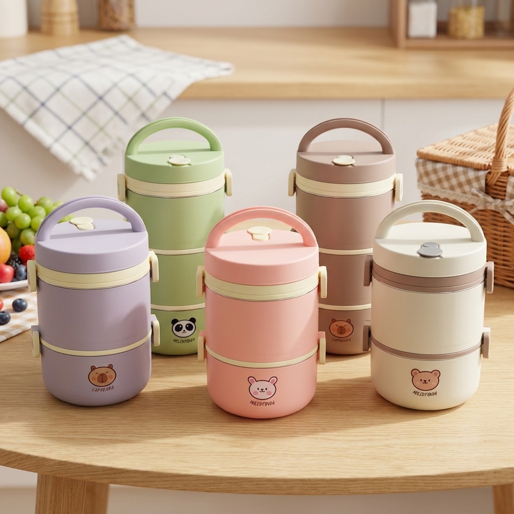 Baby Food Thermos - صندوق غداء حراري من الفولاذ المقاوم