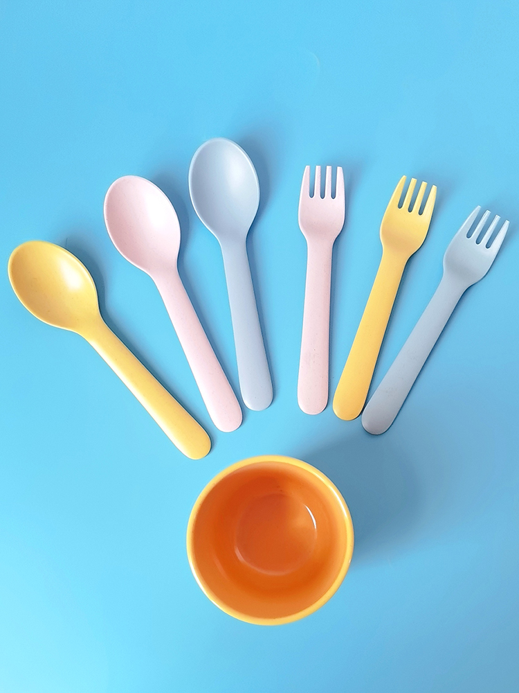 Baby Food With Fiber - طقم أدوات مائدة من ألياف الخيزران
