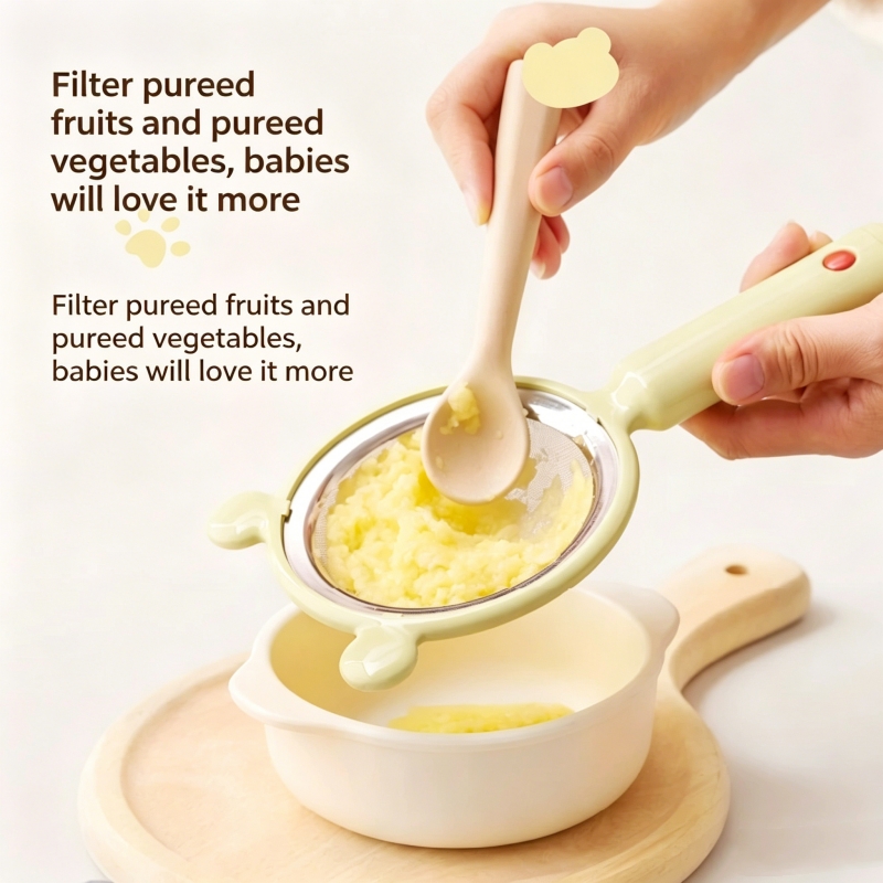Baby Food Strainer - مصفاة حليب الصويا من الفولاذ المقاوم