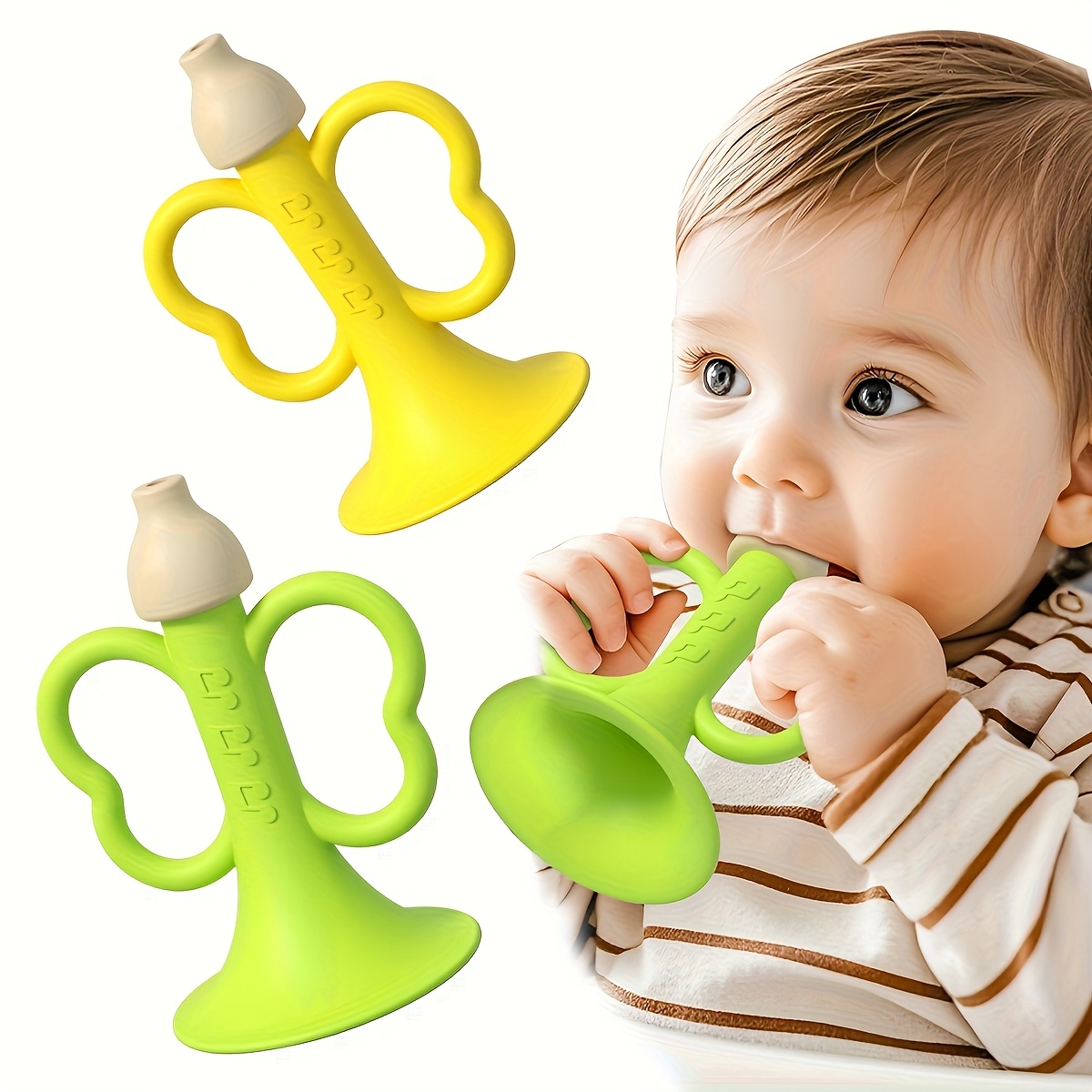 Baby Food Teether - قرن التسنين للأطفال، لعبة حسية لأسنان
