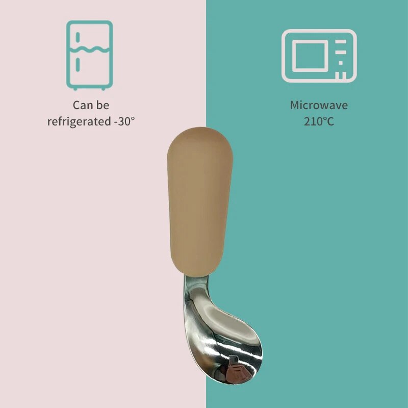 طقم أدوات مائدة من الفولاذ الم - مراجعة Baby Food Utensil وسعره