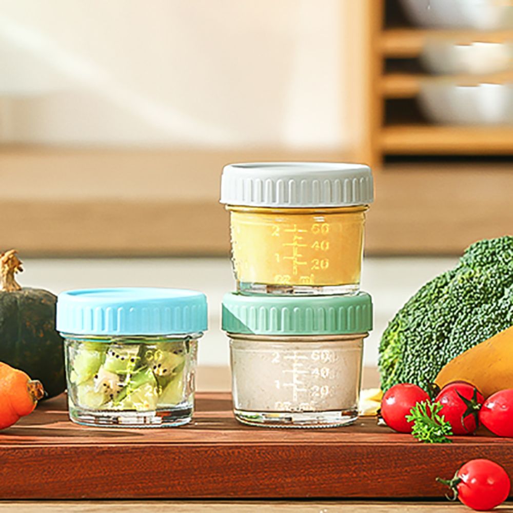 6 قطعة جرة ميسون الزجاج جرة طع - مراجعة Baby Food Glass Containers وسعره