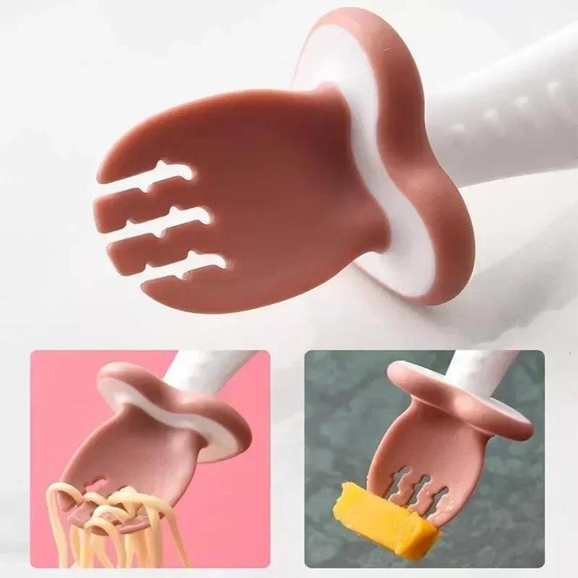 طفل ملعقة شوكة سيليكون مجموعة  - مراجعة Baby Food Utensil وسعره