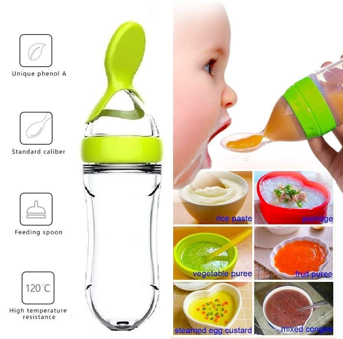 الضغط على زجاجة تستخدم في الرض - مراجعة Baby Food Utensil وسعره