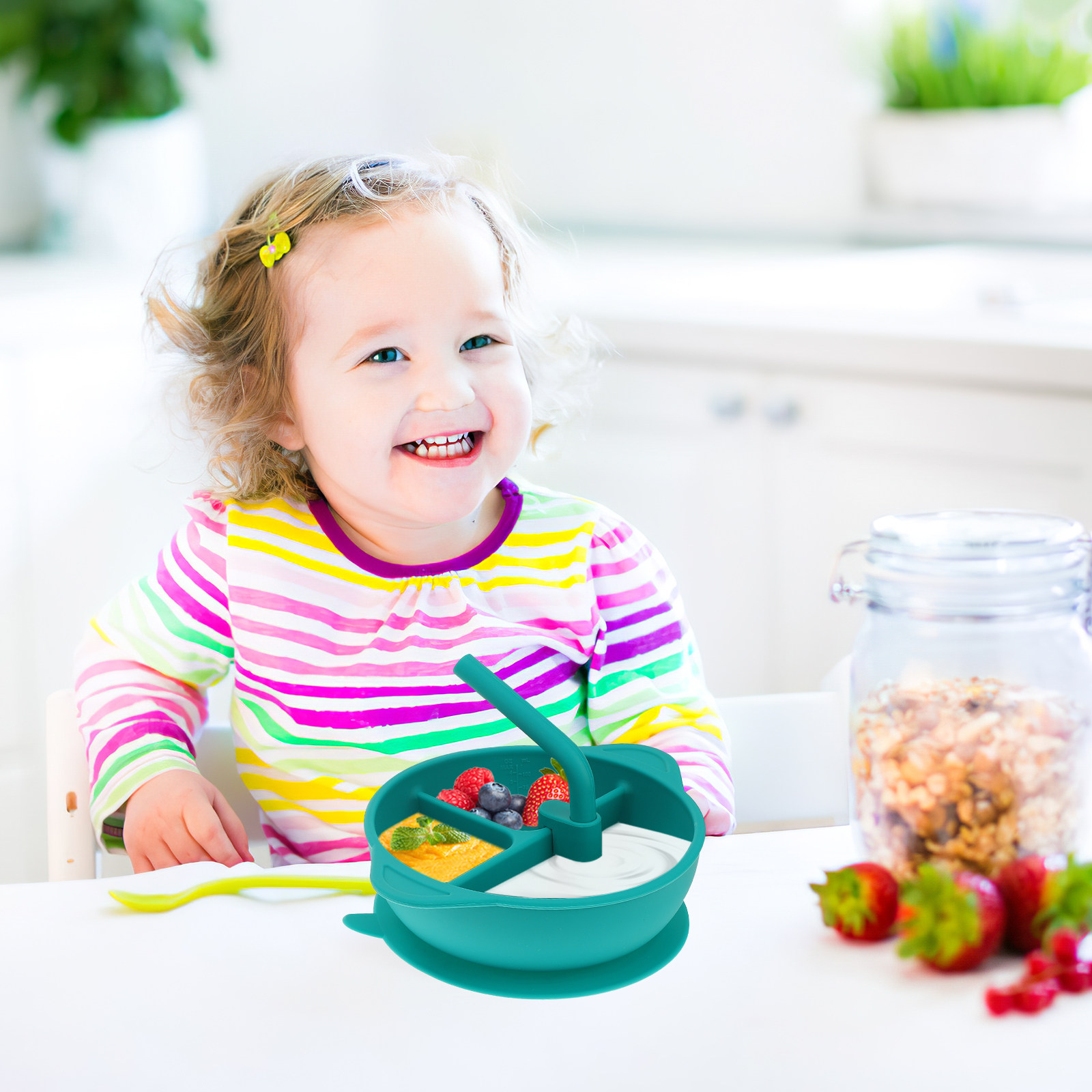 طبق عشاء من السيليكون المقاوم  - مراجعة Baby Food Dessert وسعره