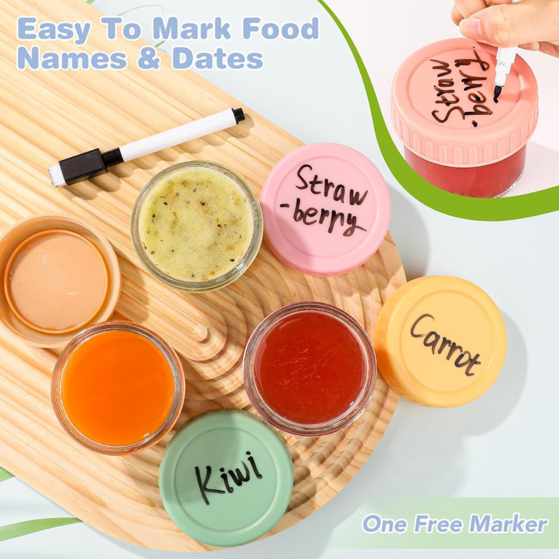 6 قطع من أوعية زجاجية لطعام ال - مراجعة Baby Food Yogurt وسعره