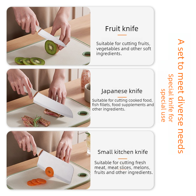 3-PCS مجموعات سكاكين المطبخ شف - مراجعة Baby Food Cooking Set وسعره