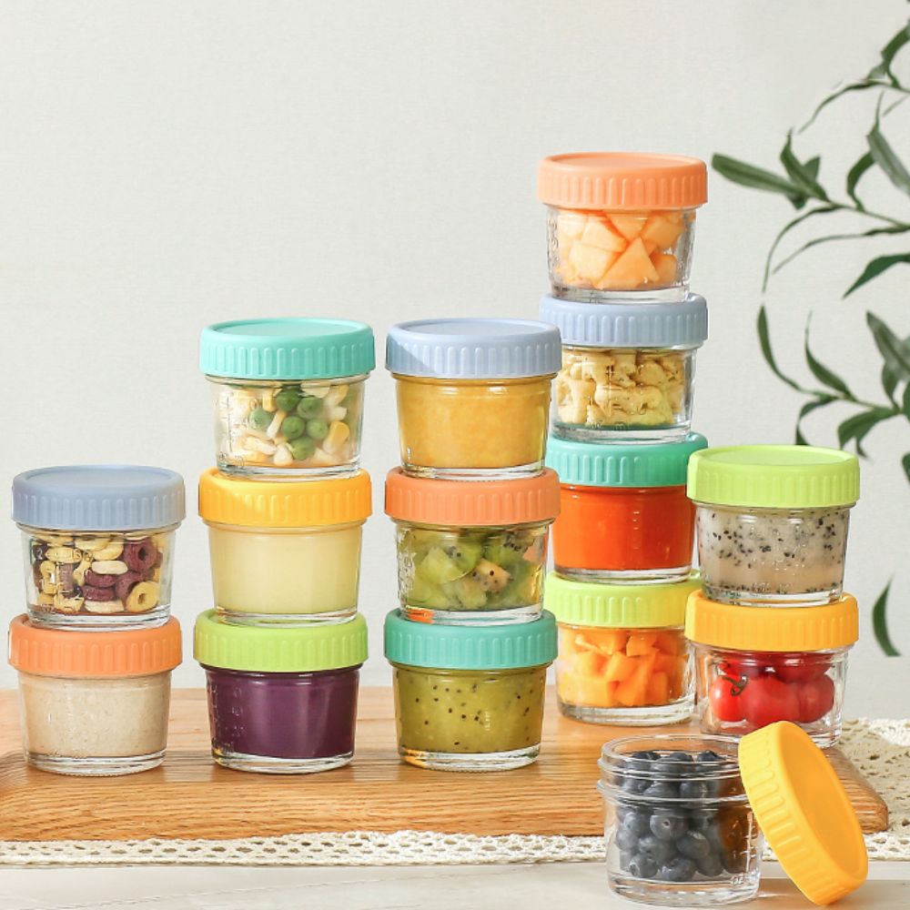 6 قطع من أوعية زجاجية لطعام ال - مراجعة Baby Food Glass Containers وسعره