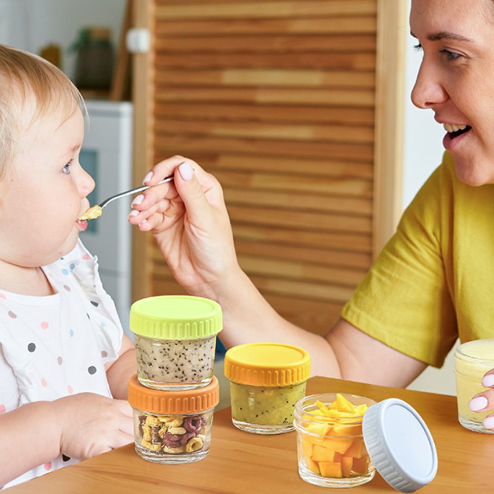6 قطع من أوعية زجاجية متعددة ا - مراجعة Baby Food Glass Containers وسعره