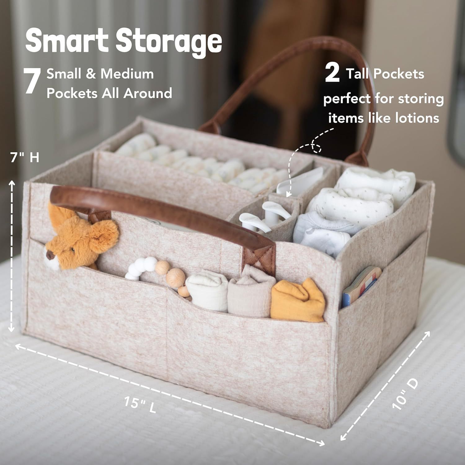 سلة تخزين من اللباد لغرفة الأط - مراجعة Baby Food Organizer وسعره