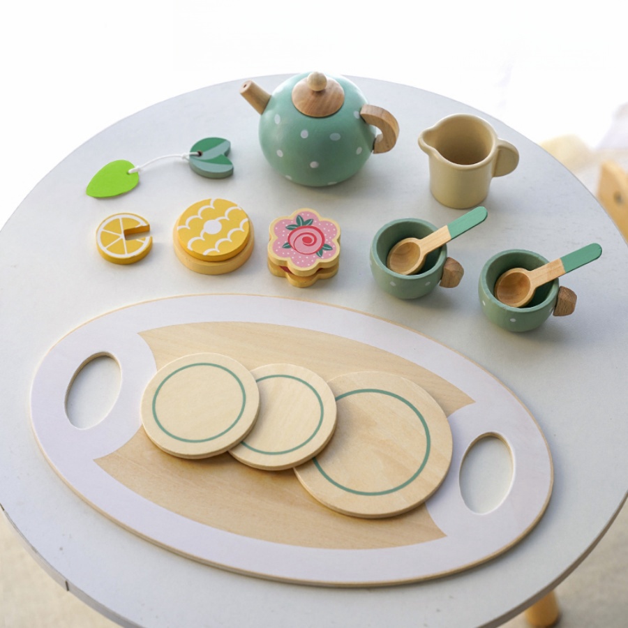 مجموعة شاي خشبية للفتيات الصغي - مراجعة Baby Food Cooking Set وسعره