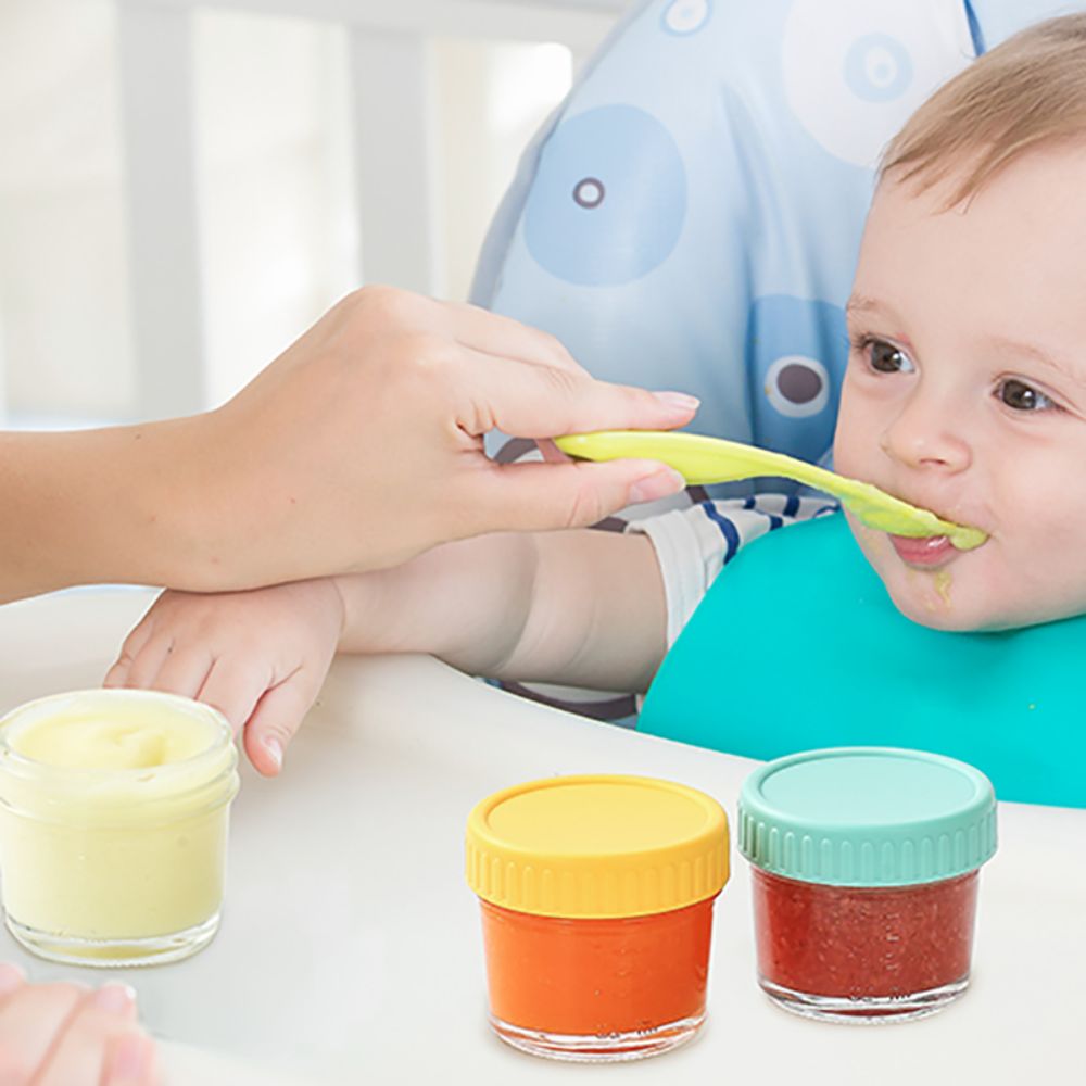 6 قطعة جرة ميسون الزجاج جرة طع - مراجعة Baby Food Glass Containers وسعره