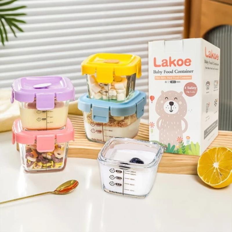 صندوق تخزين مقاوم للحرارة سبوك - مراجعة Baby Food Glass Containers وسعره