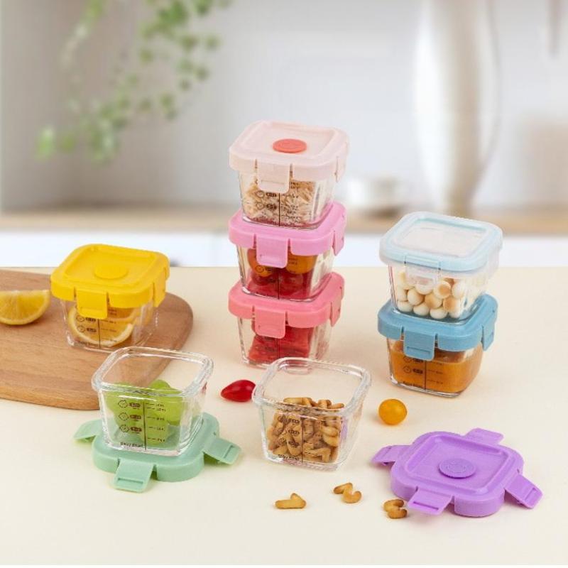 صندوق تخزين مقاوم للحرارة سبوك - مراجعة Baby Food Glass Containers وسعره