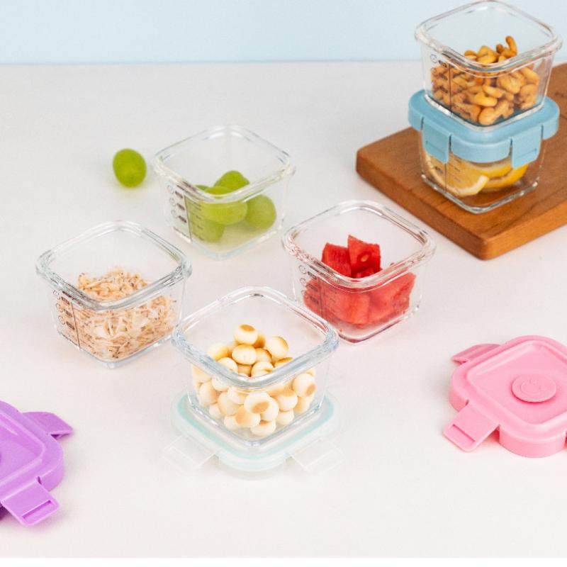 صندوق تخزين مقاوم للحرارة سبوك - مراجعة Baby Food Glass Containers وسعره