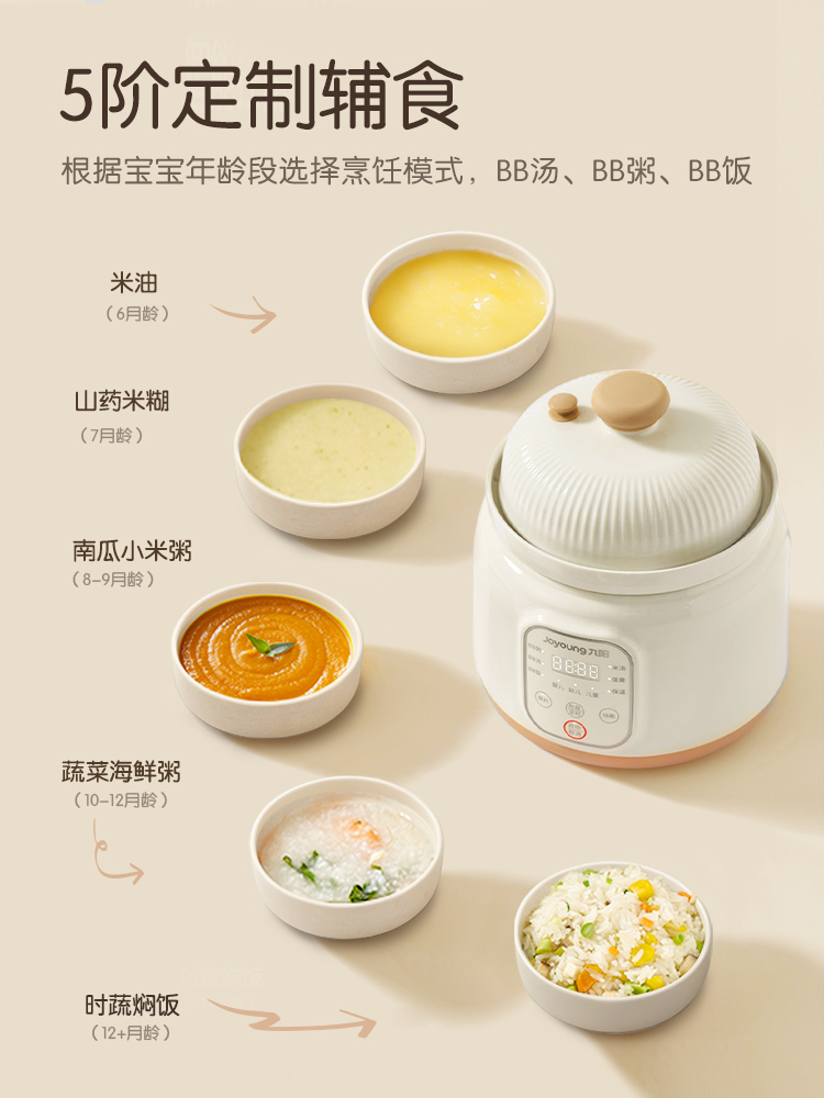 Jiuyang وعاء BB للضغط الصغير ز - مراجعة Baby Food Oil وسعره