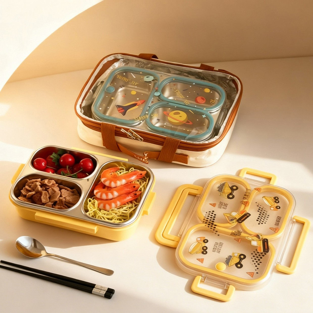 صندوق غداء للأطفال بتصميم كرتو - مراجعة Baby Food Organizer وسعره